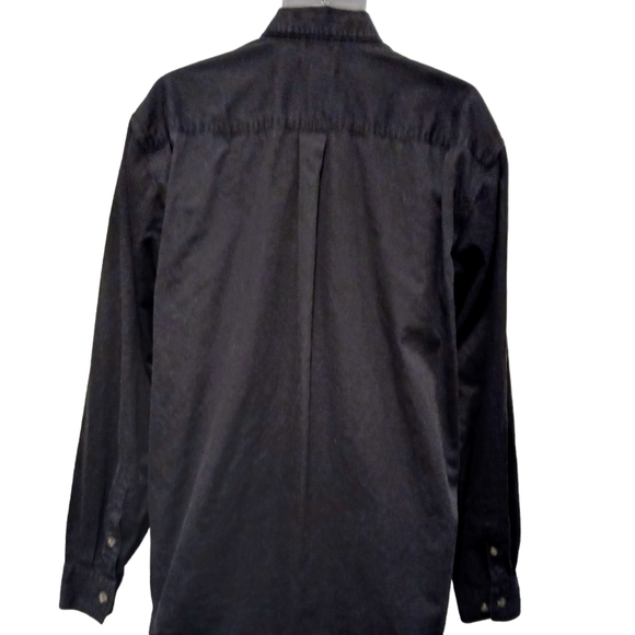 Magellan Outdoors Men's XL Solid Black L/Sleeve Button Down Casual Shirt - Picture 4 of 8